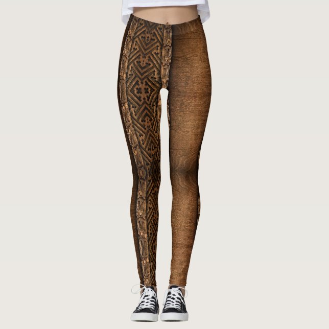 Wood Ornament - Power Yoga Leggings (Vorderseite)