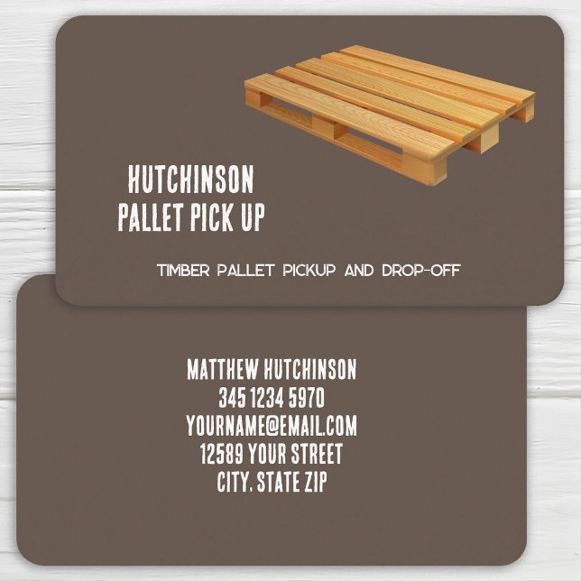 Wood Pallet Visitenkarte (Wood Pallet Business Cards)