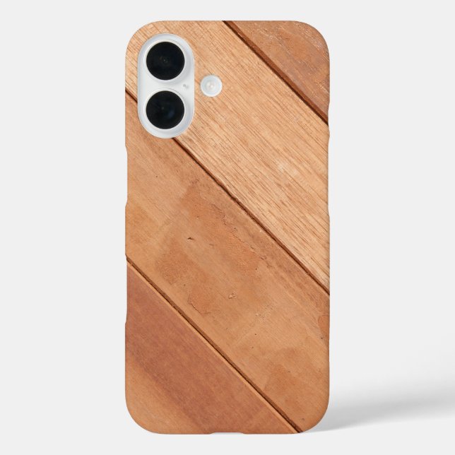 Wood Planks Rustic iPhone 16 Hülle (Rückseite)