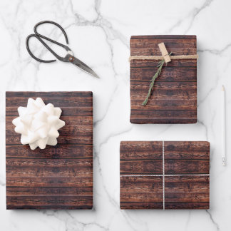 Wood Planks With Grain Details Closeup Photo Image Geschenkpapier Set