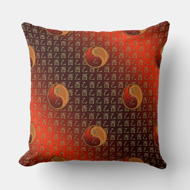 Wood Rooster Kissen (Vorderseite)