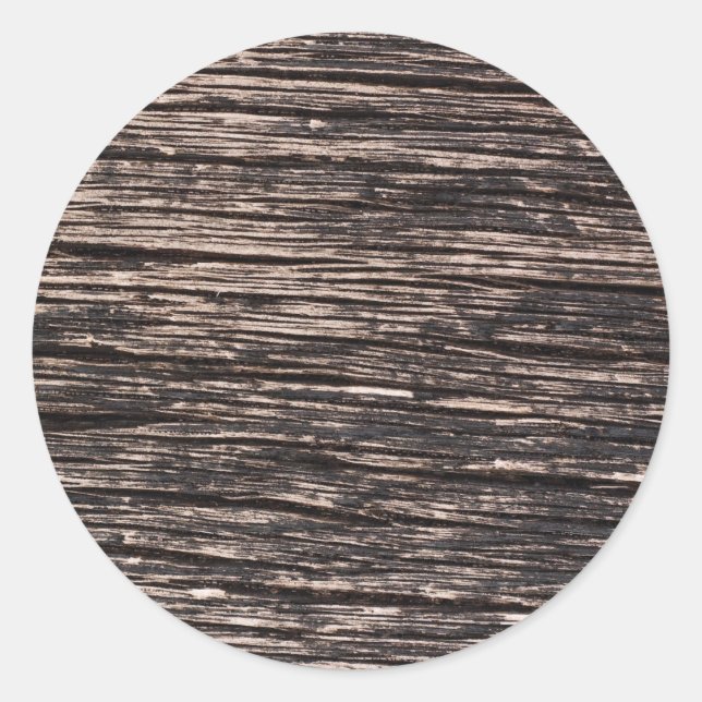 Wood Runder Aufkleber (Vorderseite)