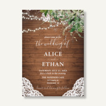 Wood Rustic Forest Greenerity Script Wedding