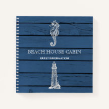 Wood Seepferd Lighthouse Beach House Gästebuch