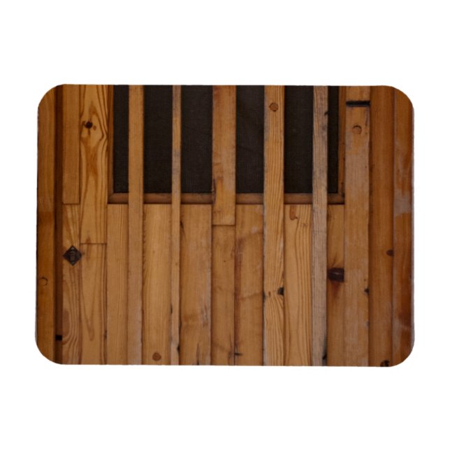 Wood Slats Beach Door Costa Brava Spanien Magnet (Horizontal)