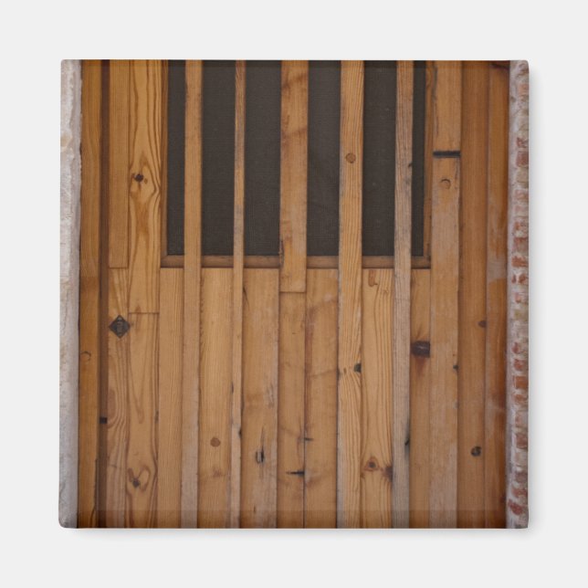 Wood Slats Beach Door Costa Brava Spanien Magnet (Vorne)