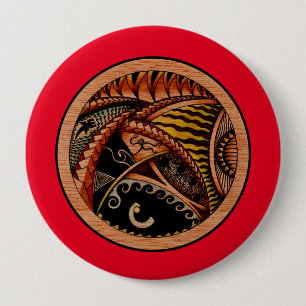 Wood Tattoo Button