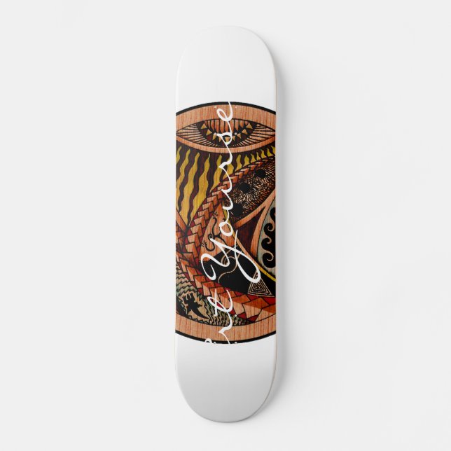 Wood Tattoo Skateboard (Vorderseite)