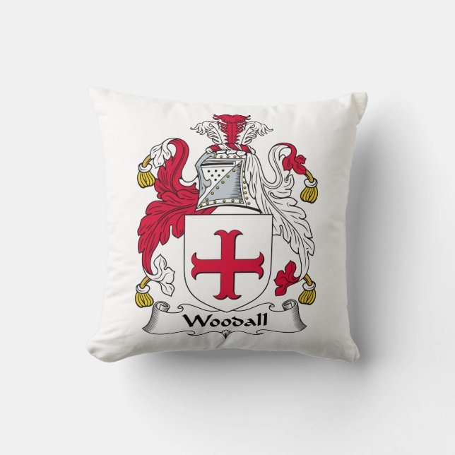 Woodall Familienwappen Kissen (Vorderseite)