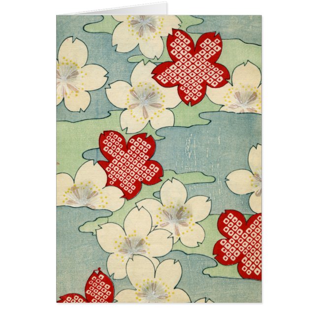 Woodblock Druck der Hartriegel-Blüten (Vorne)