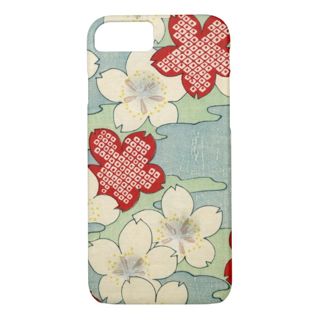 Woodblock Druck der Hartriegel-Blüten Case-Mate iPhone Hülle (Rückseite)