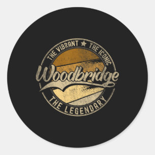 Woodbridge Nj New Jersey Vintage abgenutzt  Runder Aufkleber