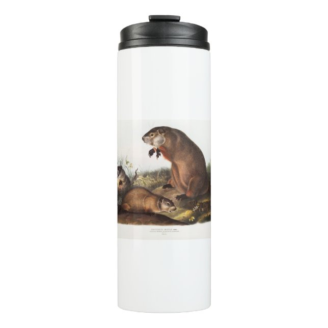 Woodchuck Camping Deko Gips Thermosbecher (Vorderseite)