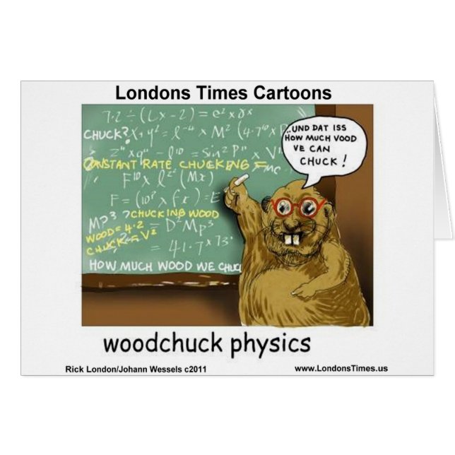 Woodchuck Physik Funny gibt T-Shirts Tasse & Karte (Vorderseite (Horizontal))