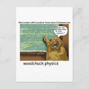 Woodchuck Physik Funny T-Shirts Tasse Geschenke Et Postkarte