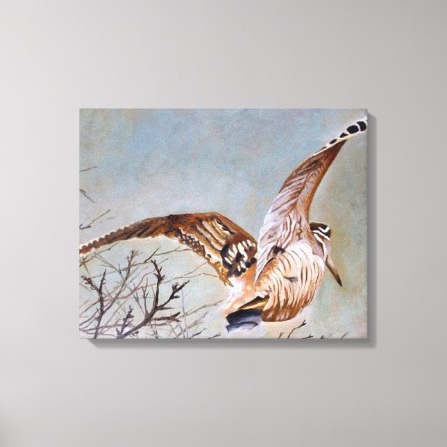 Woodcock im Flug Leinwanddruck (Vorderseite)