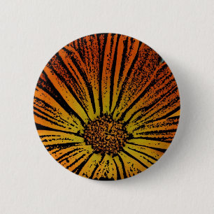 Woodcut Daisy Button