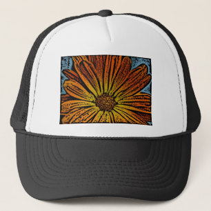 Woodcut Daisy Truckerkappe