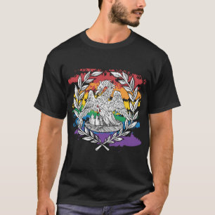 Woodcut Pelican Laurel Pride T-Shirt