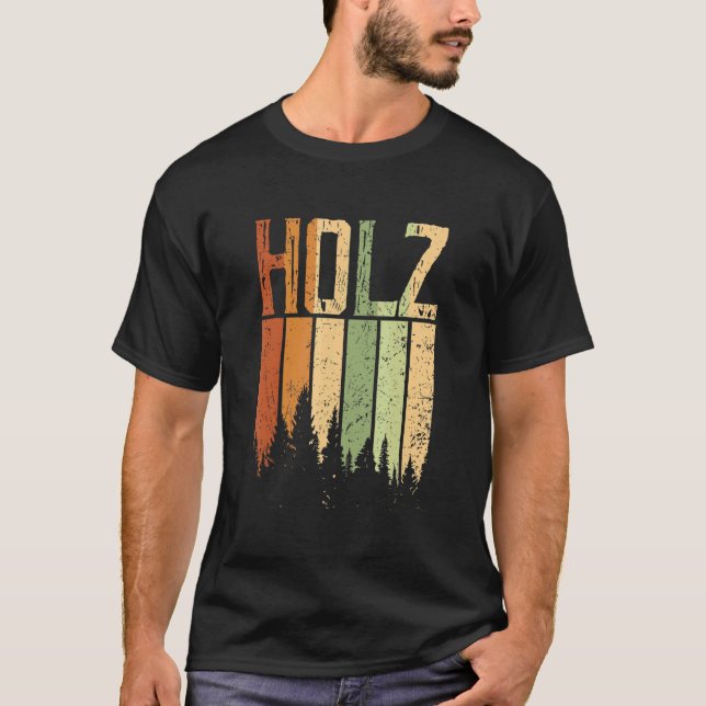 Woodcut Woodcut Woodworker Forest Chainsaw V T-Shirt (Vorderseite)
