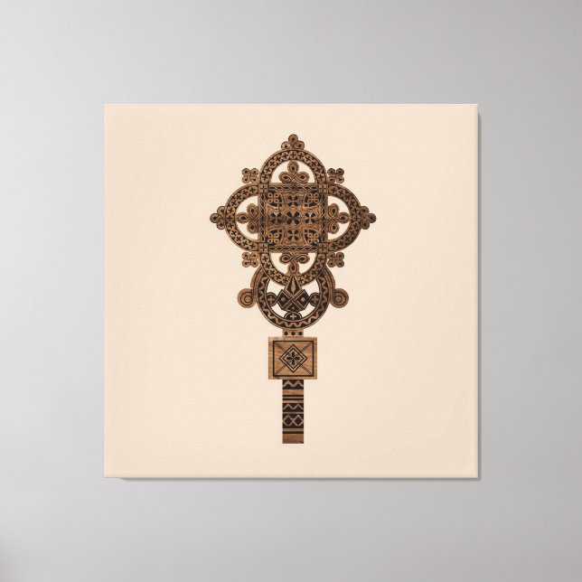 Wooden Hand Cross  Leinwanddruck (Vorderseite)