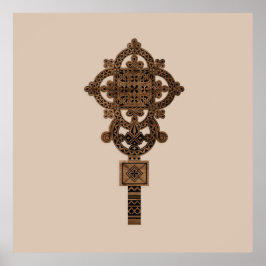 Wooden Hand Cross  Poster