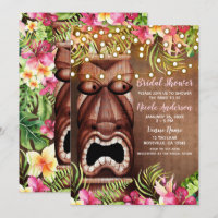 Wooden Hawaiian Tiki Luau Summer Brautparty