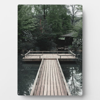 Wooden Pier framed by red Lanterns Fotoplatte