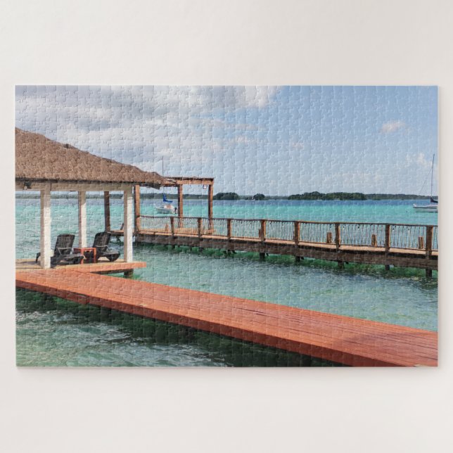 Wooden Pier Over Turquoise Water (Horizontal)