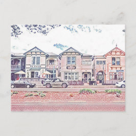 Wooden townhouses in Napier Postkarte