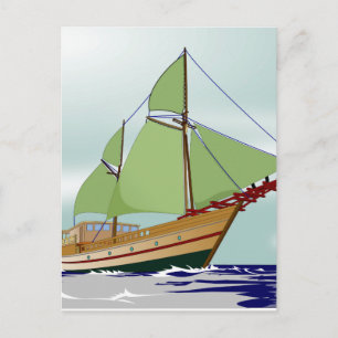 Wooden Vorsprung Postkarte