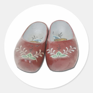 WoodenShoes050111 Runder Aufkleber