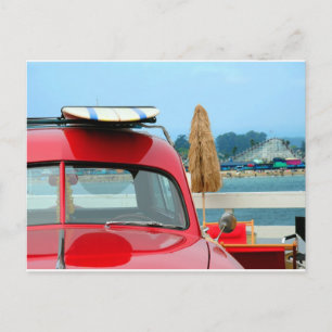 Woodie am Strand Postkarte