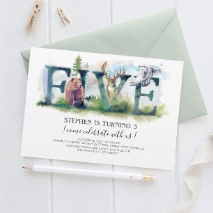 Woodland 5e - 5e anniversaire Invitation