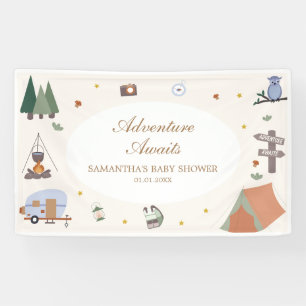 Woodland Adventure erwartet Camping Baby Shower Banner