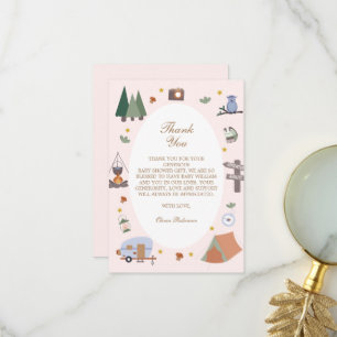 Woodland Adventure erwartet Camping Baby Shower Dankeskarte
