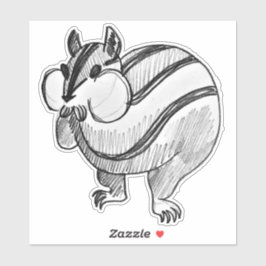 Woodland Animal Art Stift Niedlich Chipmunk Aufkleber