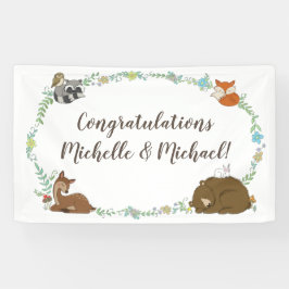 Woodland Animal Baby Dusche Banner