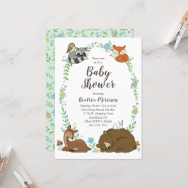 Woodland Animal Baby Dusche Einladung
