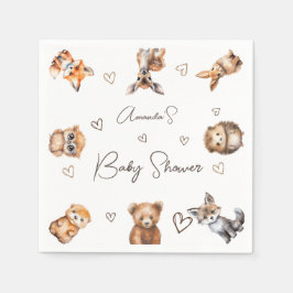 Woodland Animal Baby Dusche Serviette