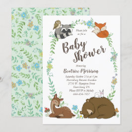Woodland Animal Baby Shooting Forest Friends Einladung