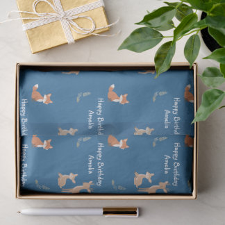  Woodland Animal Birthday Personalized  Seidenpapier