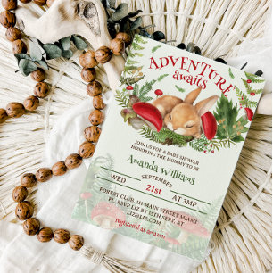 Woodland Animal Bunny Baby Dusche Einladung