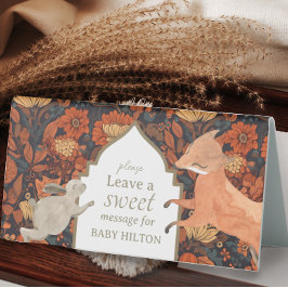Woodland Animal Fall Baby Showbuch Tischaufsteller