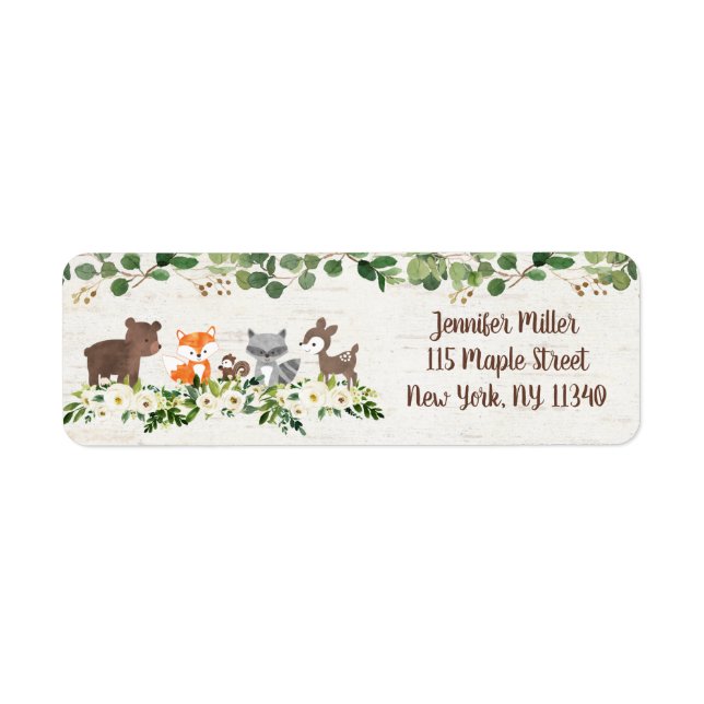 Woodland Animal Floral Address (Vorne)