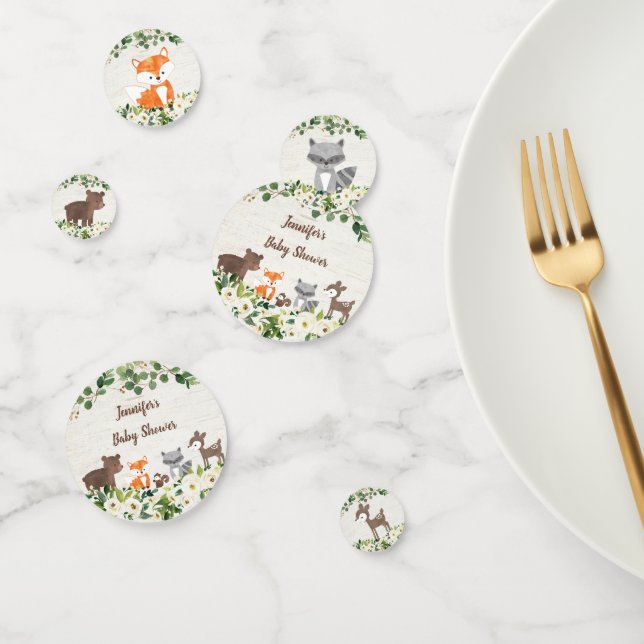 Woodland Animal Floral Baby Dusche Konfetti (Gruppe)