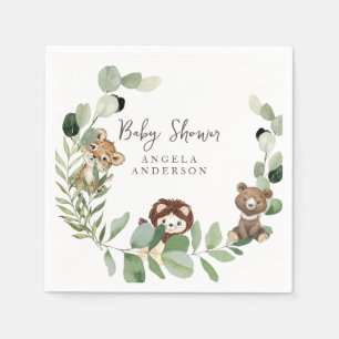 Woodland Animal Kingdom Baby Shoocktail Serviette