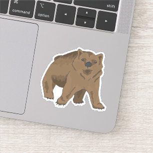 Woodland Animal Niedlich Grizzly Baby Bear Aufkleber