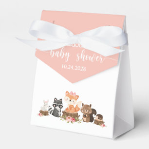 Woodland Animal Personalisiert Baby Girl Dusche Geschenkschachtel