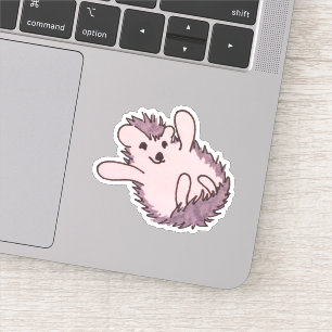 Woodland Animal Pink Niedlich Happy Igel Aufkleber